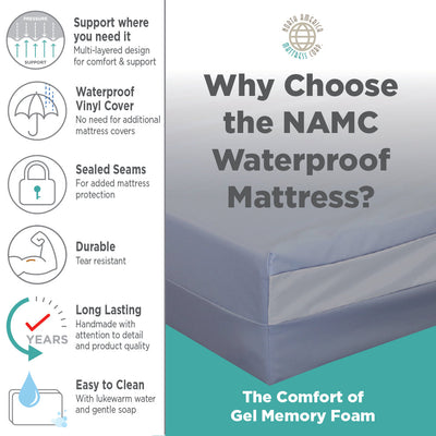 Therapeutic Gel Memory Foam Waterproof Incontinence Mattress